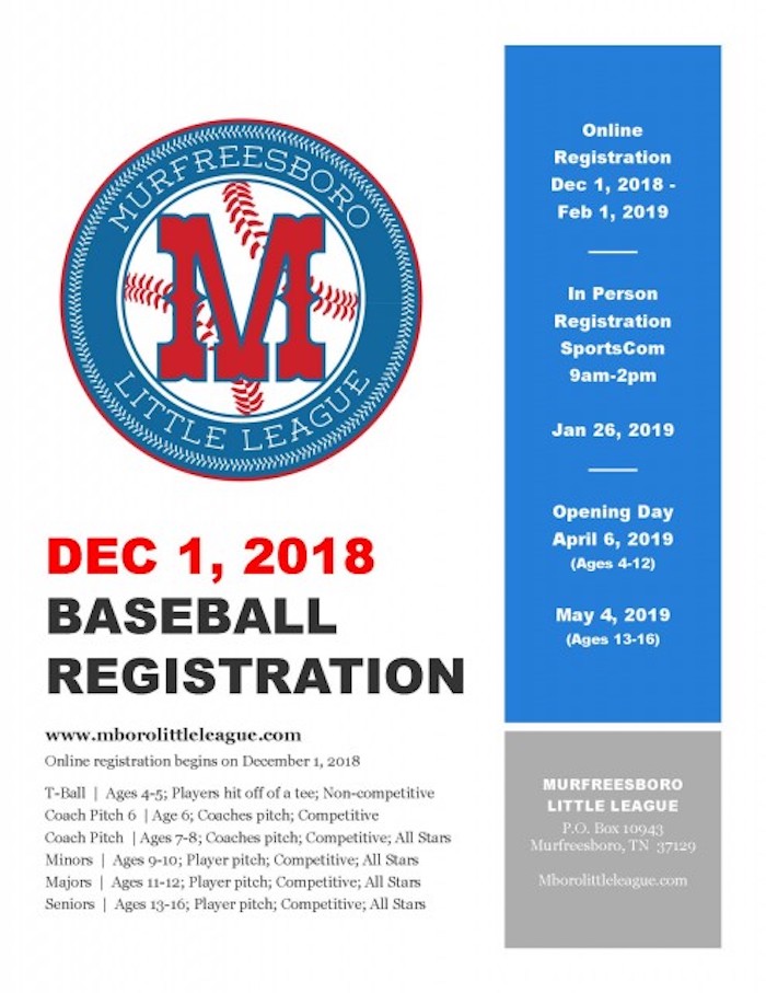 Nashville Little League Registration