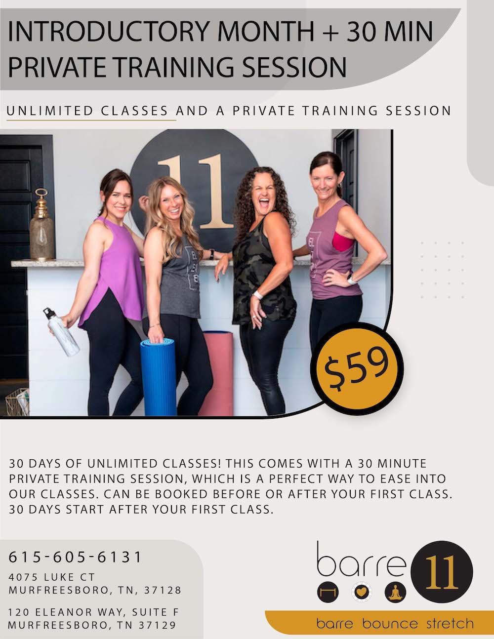 $59 Barre 11 Introductory Offer
