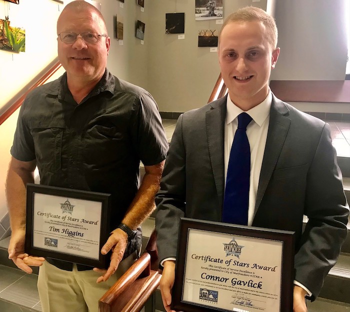 Sgt. Tim Higgins and Officer Connor Gavlick