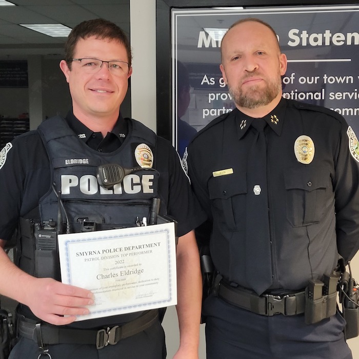 Officer Charles Eldridge and Chief Jason Irvin