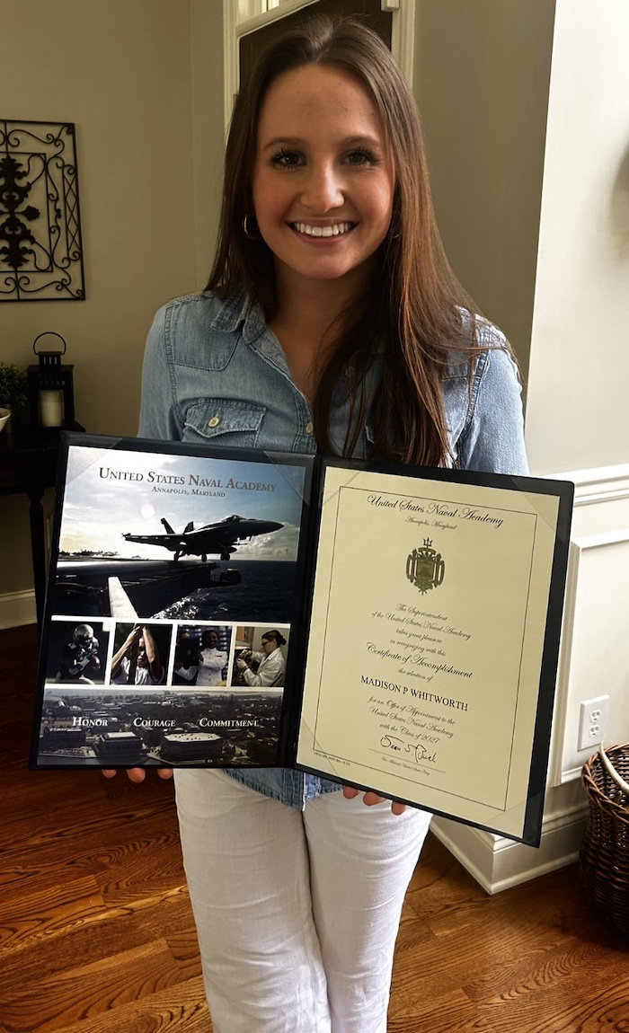 Siegel's Madison Whitworth Earns Naval Academy Appointment