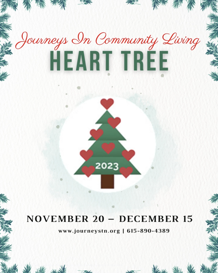 2023 Journeys In Community Living's Annual Heart Tree
