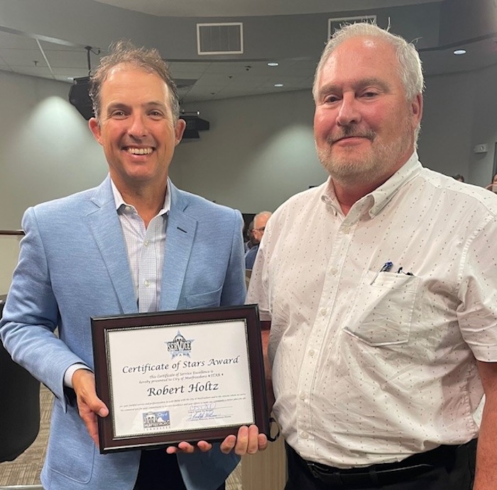 Mayor Shane McFarland Recognizes Robert Holtz With STARS Award