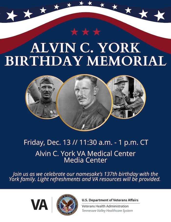Alvin C. York Birthday Memorial Flyer