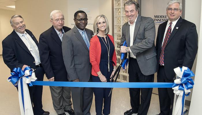 MTSU CSCS opening-ribbon cutting