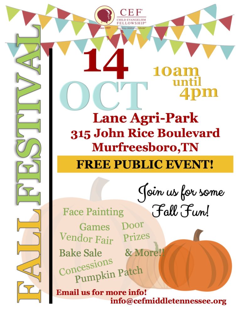 Child Evangelism Fellowship Fall Festival