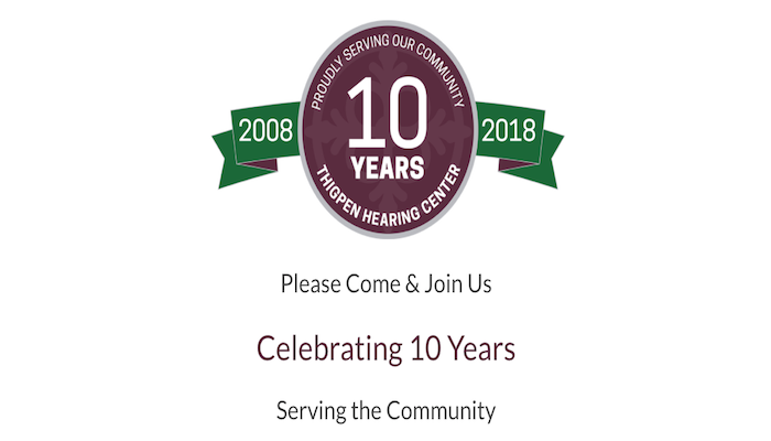 Thigpen Hearing Center 10 Year Celebration