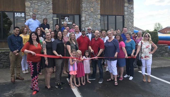 Ribbon Cutting for Rocket Shirts