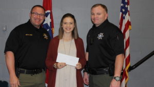 SRO Sgt. Shawn Jones, Malayna Allen and SRO Aaron Price