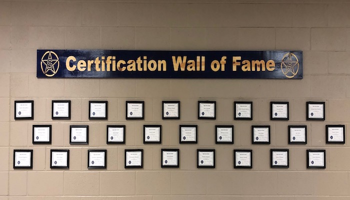 Siegel High School Certification Wall of Fame
