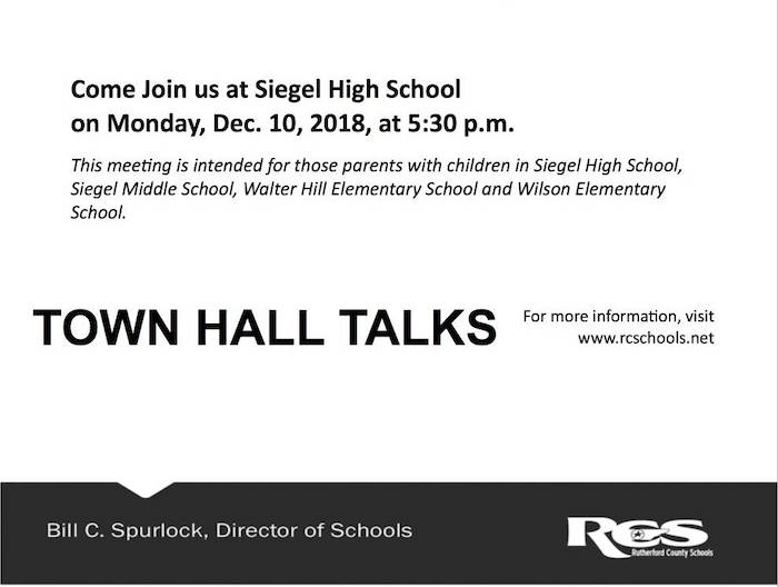 RCS Town Hall Talks- Siegel School District Cluster