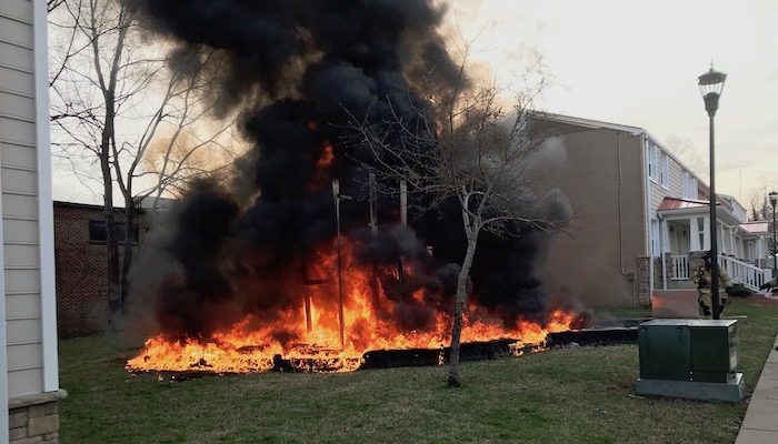 Fire at Parkside Housing Complex