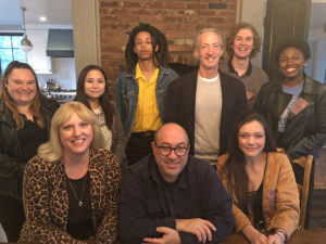 Students and faculty from MTSU Department of Recording Industry, in Los Angeles as part of the university’s annual trip to the Grammys, met with legendary artist executive Jay Landers, who has worked with Barbra Streisand, Frank Sinatra, Chris Cornell, Johnny Mathis and Bette Midler. Landers invited the students to his home to answer their questions about his career and the music industry. (MTSU photo by Andrew Oppmann)