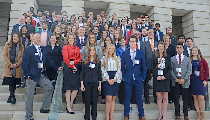 60 MTSU undergraduate researchers at Nashville Capitol