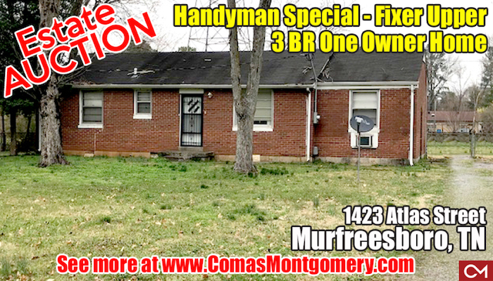 Estate Auction at 1423 Atlas Street