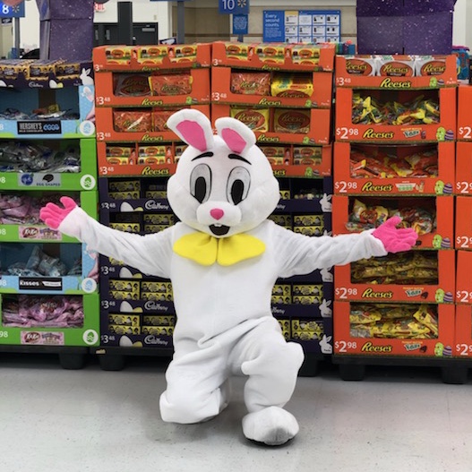 Easter Bunny Visits Old Fort Parkway Walmart, 11-2 Saturday