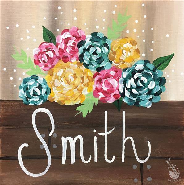 Personalized Flower Box Painting