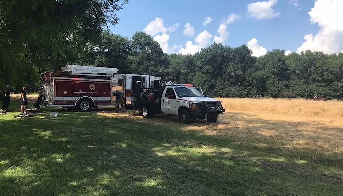 10-15 acre Wheat Field Fire in Nashville