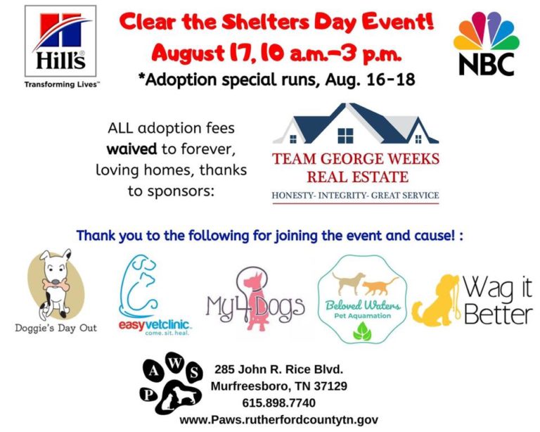 Clear the Shelters 2019