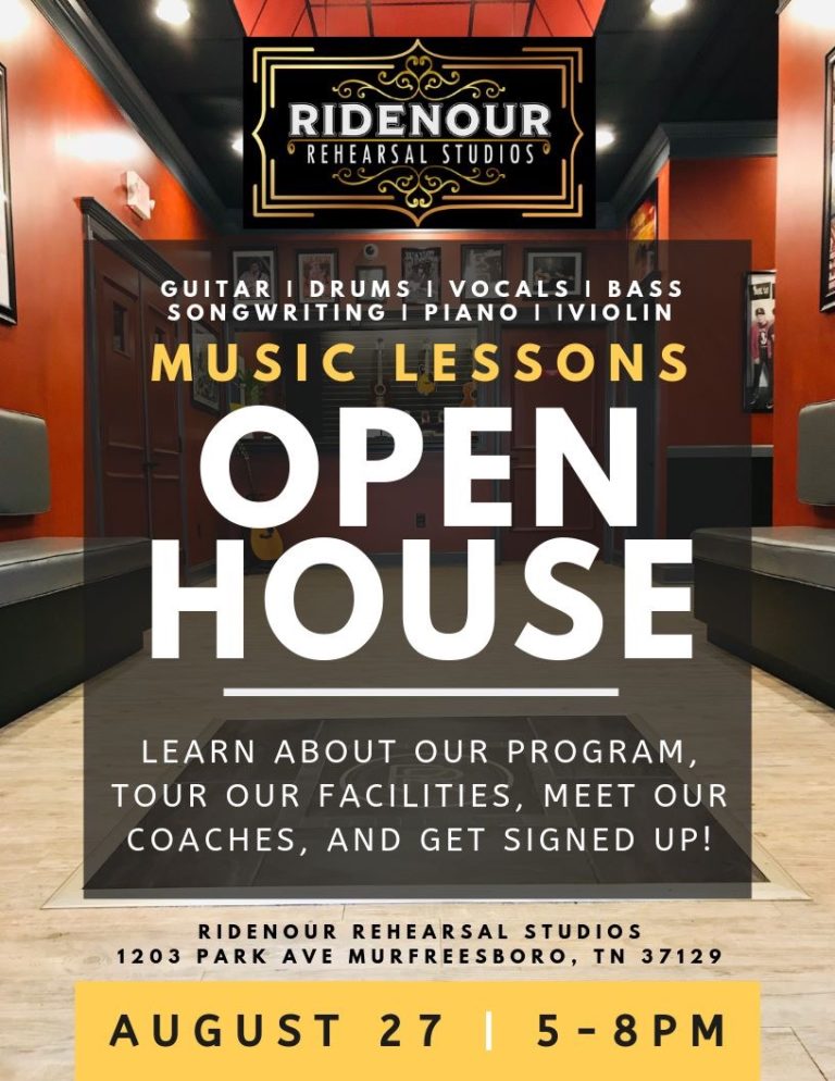 Today is the Open House at Ridenour Academy for Music Lessons.