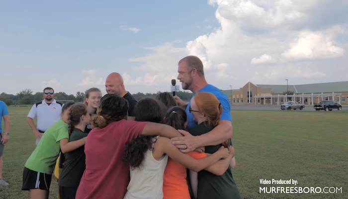 Whitworth Buchanan Middle School Soccer Team Surprise