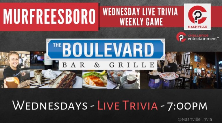 The Boulevard Weekly Live Trivia