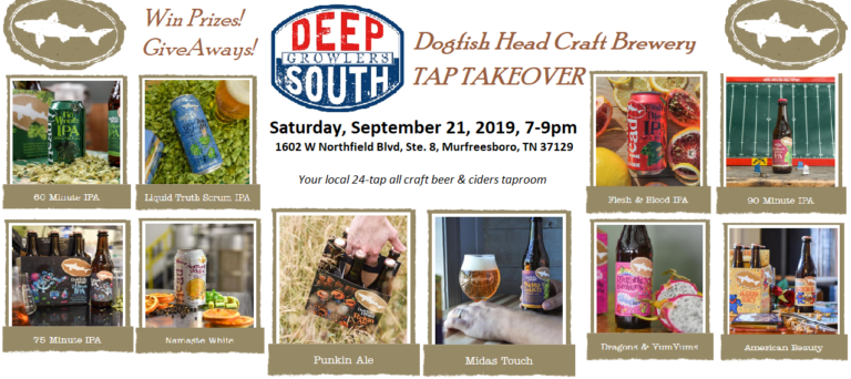 Dogfish Head Craft Brewery’s Tap TakeOver @ Deep South Growlers