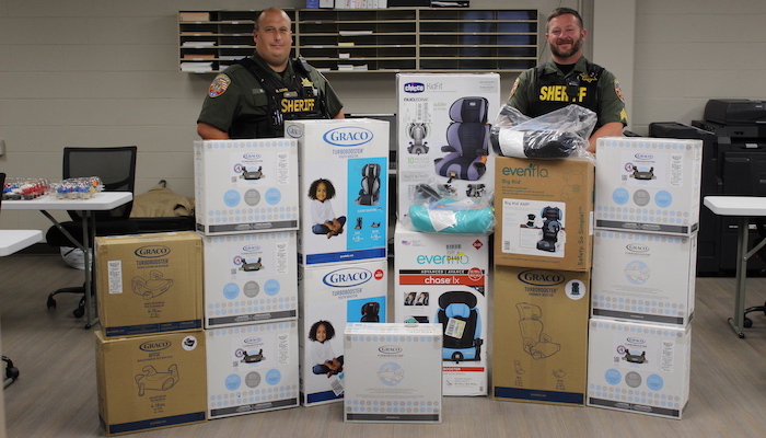 Donated car seats