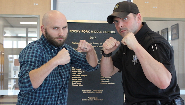 School Resource Officer Chris Erwin and Assistant Principal Alan Davis