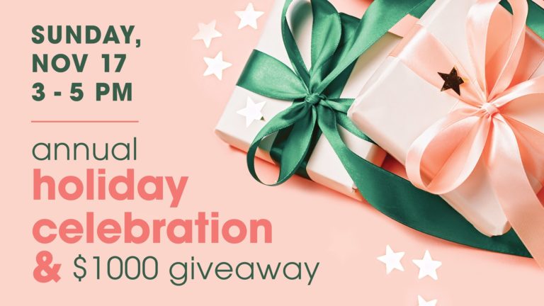 Annual Holiday Celebration & $1000 Giveaway