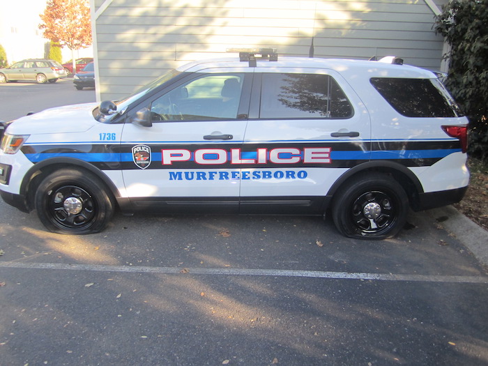 Nashville Police Car Vandalized Flat Tires
