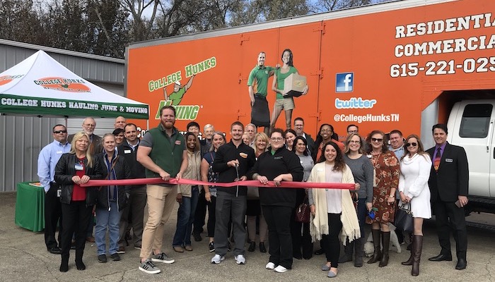 Ribbon Cutting for College Hunks Hauling Junk and Moving