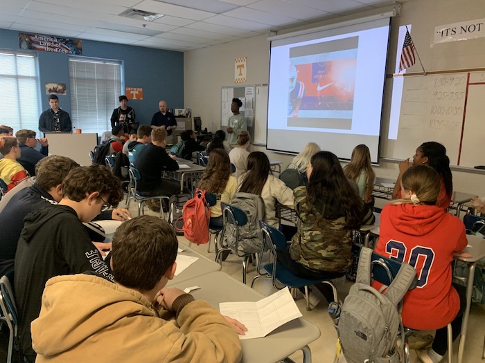 OHS Students showing the PATH to middle school students