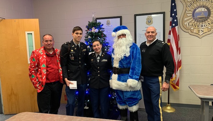 JROTC donates $1,000 to Police Department