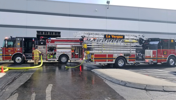 Recycling center fire in La Vergne