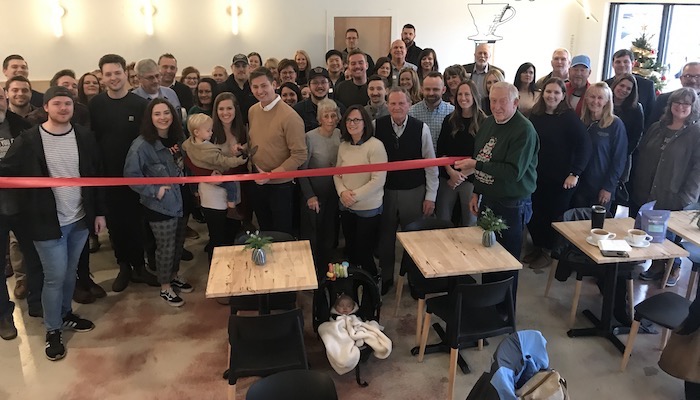 Ribbon Cutting for Brass Horn Coffee Co