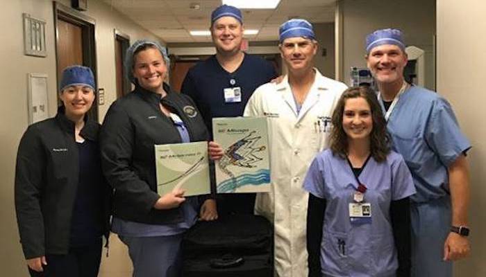 Dr Paul McMullan places new type of heart stent