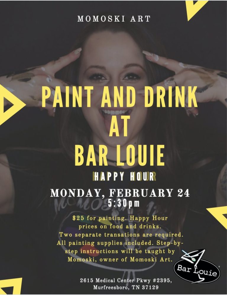 Paint and Drink- BarLouie x MomoskiArt