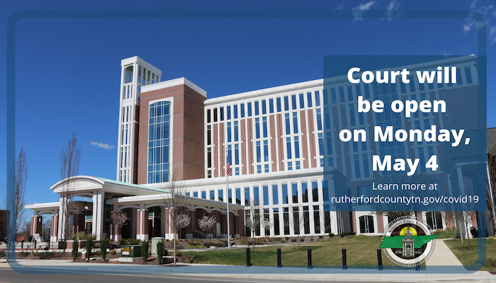 Rutherford County Courts Open