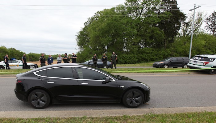 Tesla side view