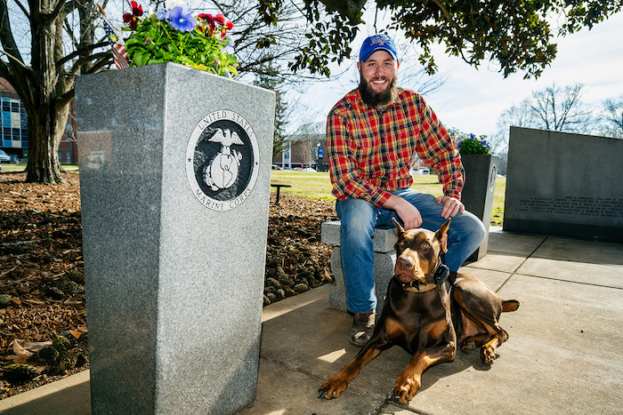 Orrin Farmer with Loki