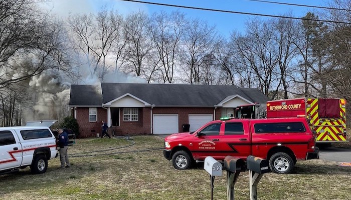 Duplex Fire on Cedar Street