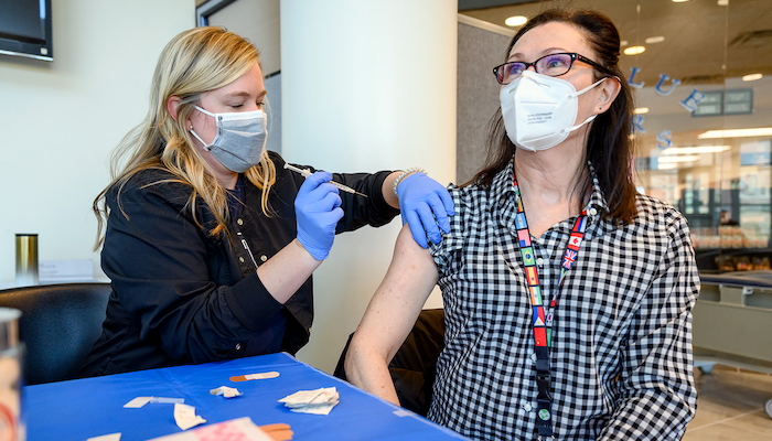 MTSU Rec Center vaccine Andrea Sakoff