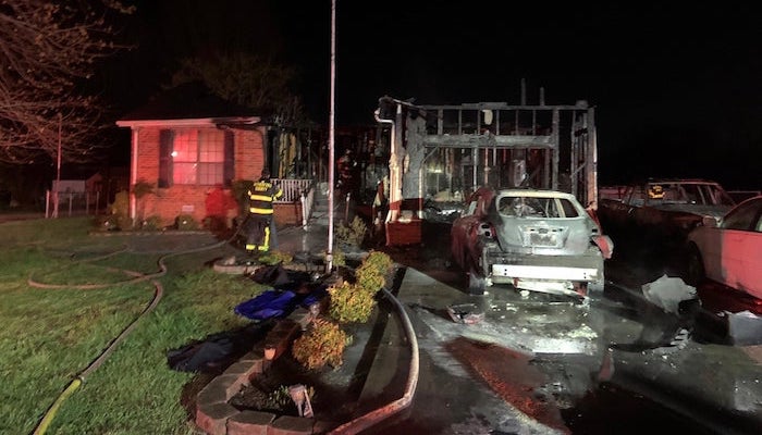 Tuesday morning fire on Rocky Fork Road