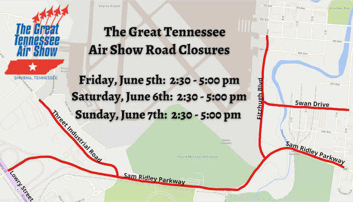 Great Tennessee Air Show Traffic Advisory