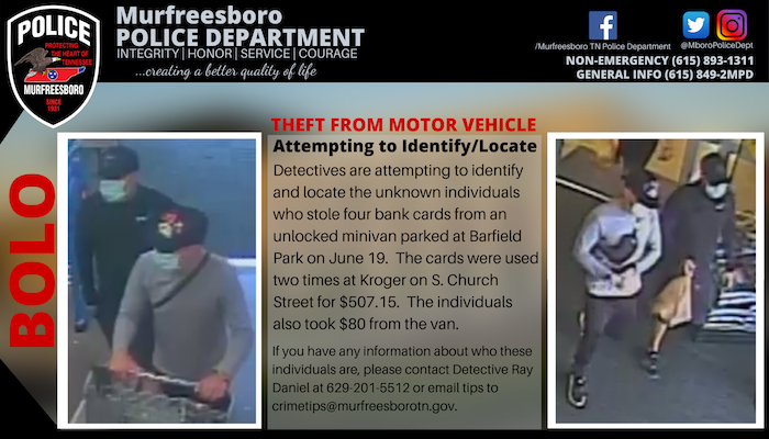 BOLO Stolen Credit Card