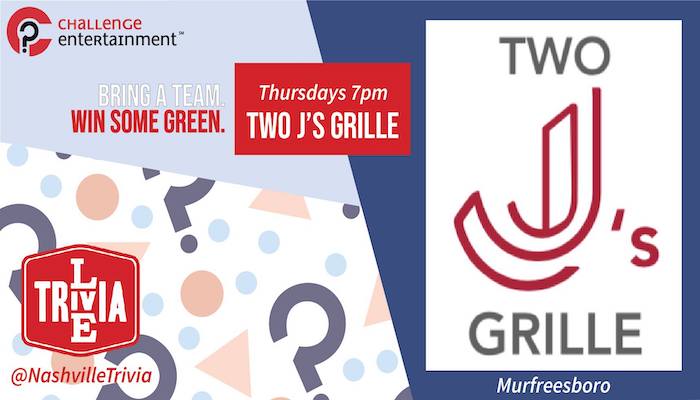 Live Trivia at Two J's Grill
