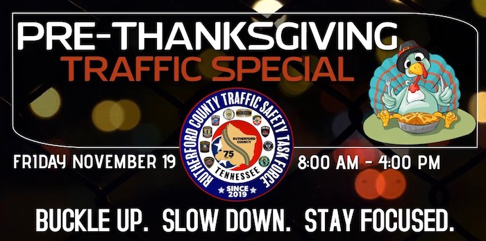 Rutherford County Task Force Thanksgiving Safety