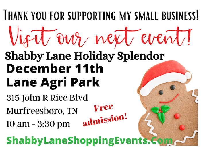 Shabby Lane 9th annual Holiday Splendor