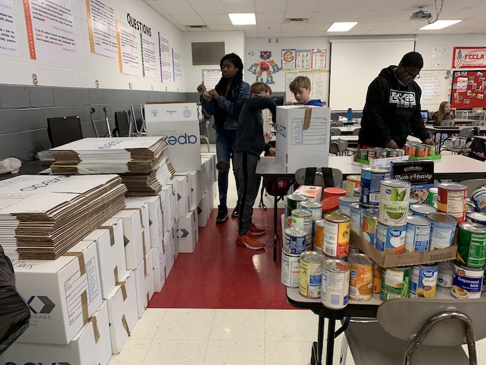 Stewarts Creek Middle School Thanksgiving Donations